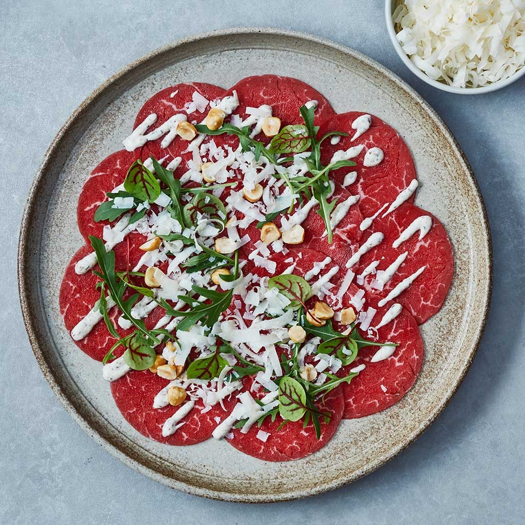 Carpaccio met truffel mayonaise Carpaccio met truffel mayonaise
